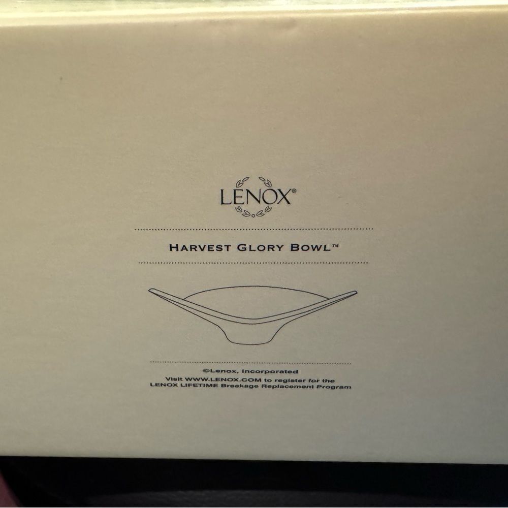 LENOX HARVEST GLORY  GLASS WAVE BOWL - New in Box​ - Picture 4 of 6